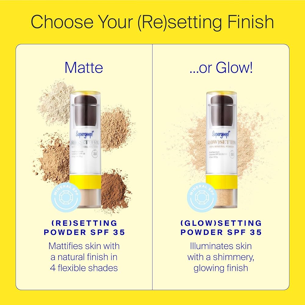 SUPERGOOP!★新ブラシ付き 100%ミネラル パウダー/SPF35 PA+++ Re)setting 100% Mineral Powder SPF 35 | Powder Sunscreen