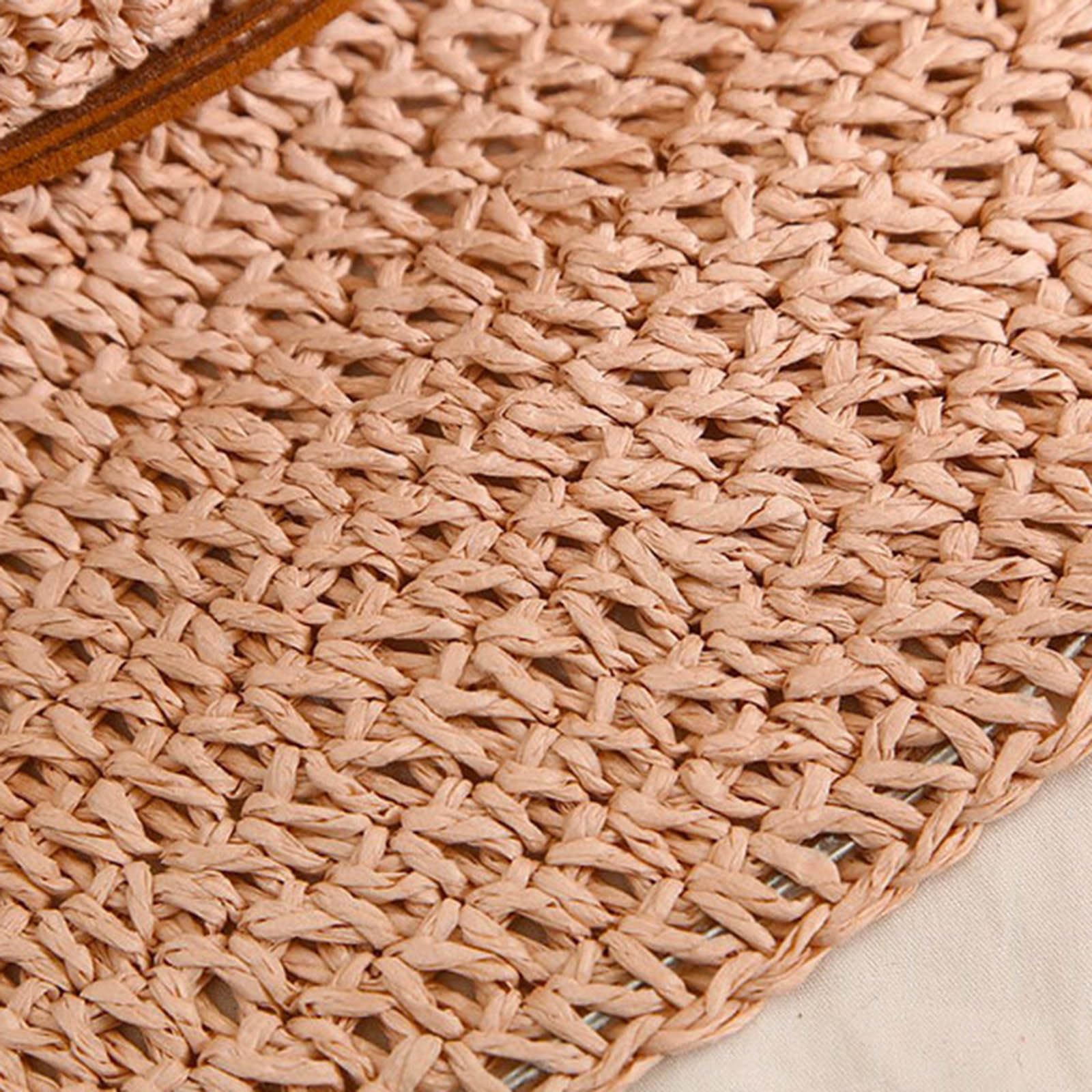 Cappello da spiaggia in paglia da donna a tesa larga cappello da sole in paglia pieghevole estivo da pescatore cappello pieghevole pieghevole arrotolabile protezione solare