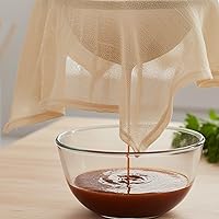 Vista 6 de Estopilla Bolsa de leche de nueces, colado reutilizable, 100% algodón sin blanquear, paño de muselina de mantequilla para cocinar, yogur, jugo