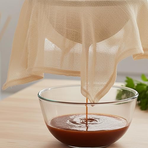 Miniatura 6 de Estopilla  Bolsa de leche de nueces, colado reutilizable, paño de muselina de mantequilla sin blanquear para cocinar, yogur, jugo  paño de queso