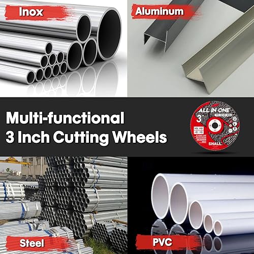 Miniatura 6 de SHALL Paquete de 25 ruedas de corte de 3 x 38 x 364 pulgadas, rueda de corte ultrafina con bolsa para amoladora angular y herramientas de corte,