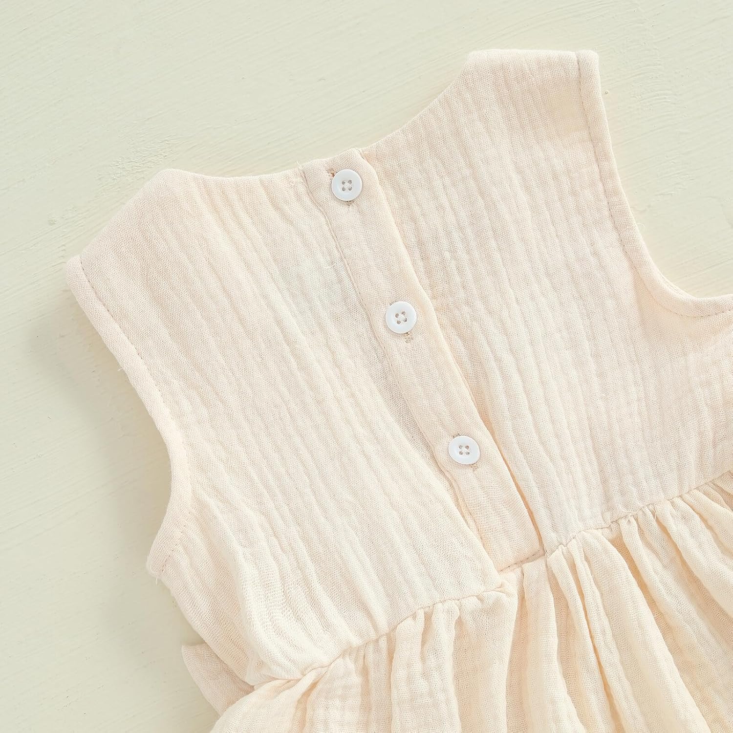 Kupretty Toddler Baby Girl Clothes Summer Linen Outfit Bows Ruffle Vest Shirts + Ruffled Short Set 12 18 24 Month 2T 3T - Image 6