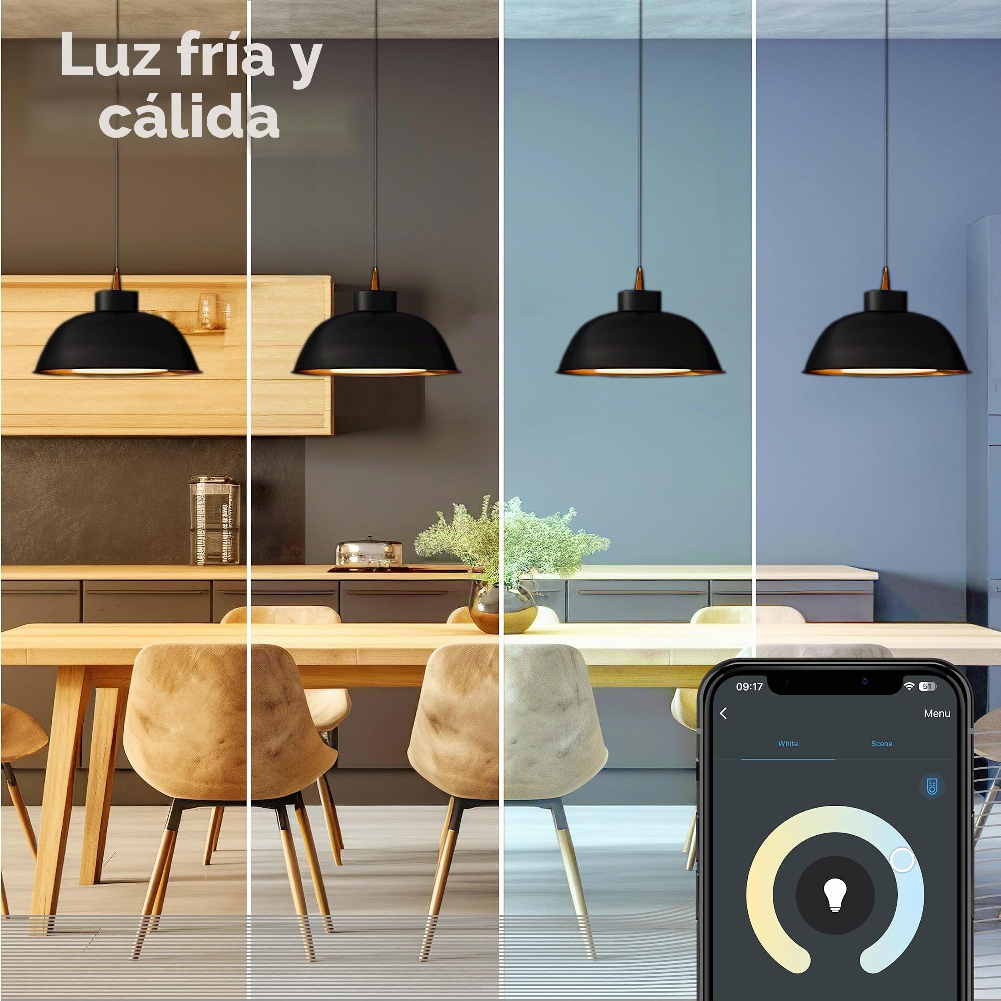 CALEX bombillas LED inteligentes, E27 G95 con filamento dorado, luz blanca, regulables, control por aplicación y voz, pack de 3 | Un brillo cálido y decorativo con filamento dorado visible, con control por voz mediante Alexa o Google Home
