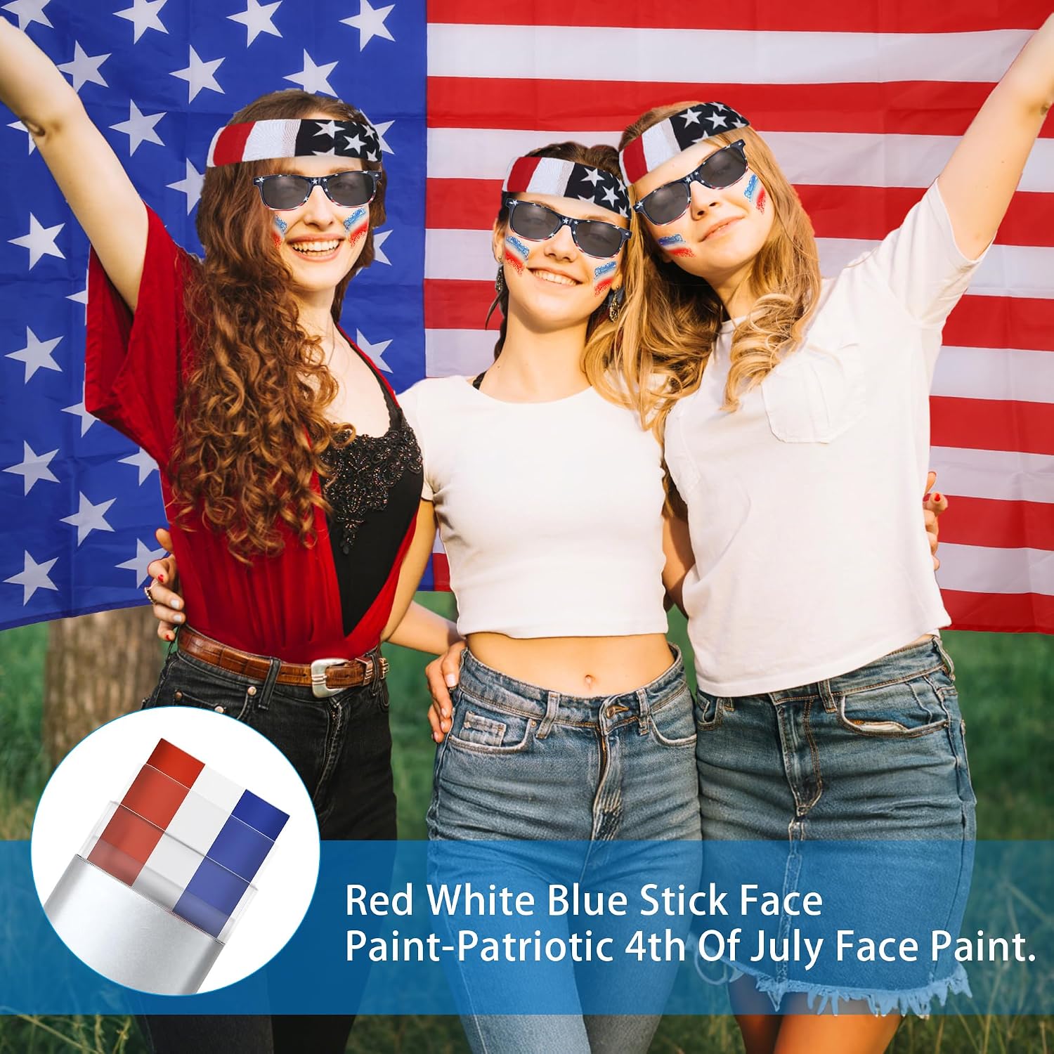 Ainiel 250 Year American Flag Costume Cape,4th of July Outfits for Women and Men Patriotic USA Independence Day