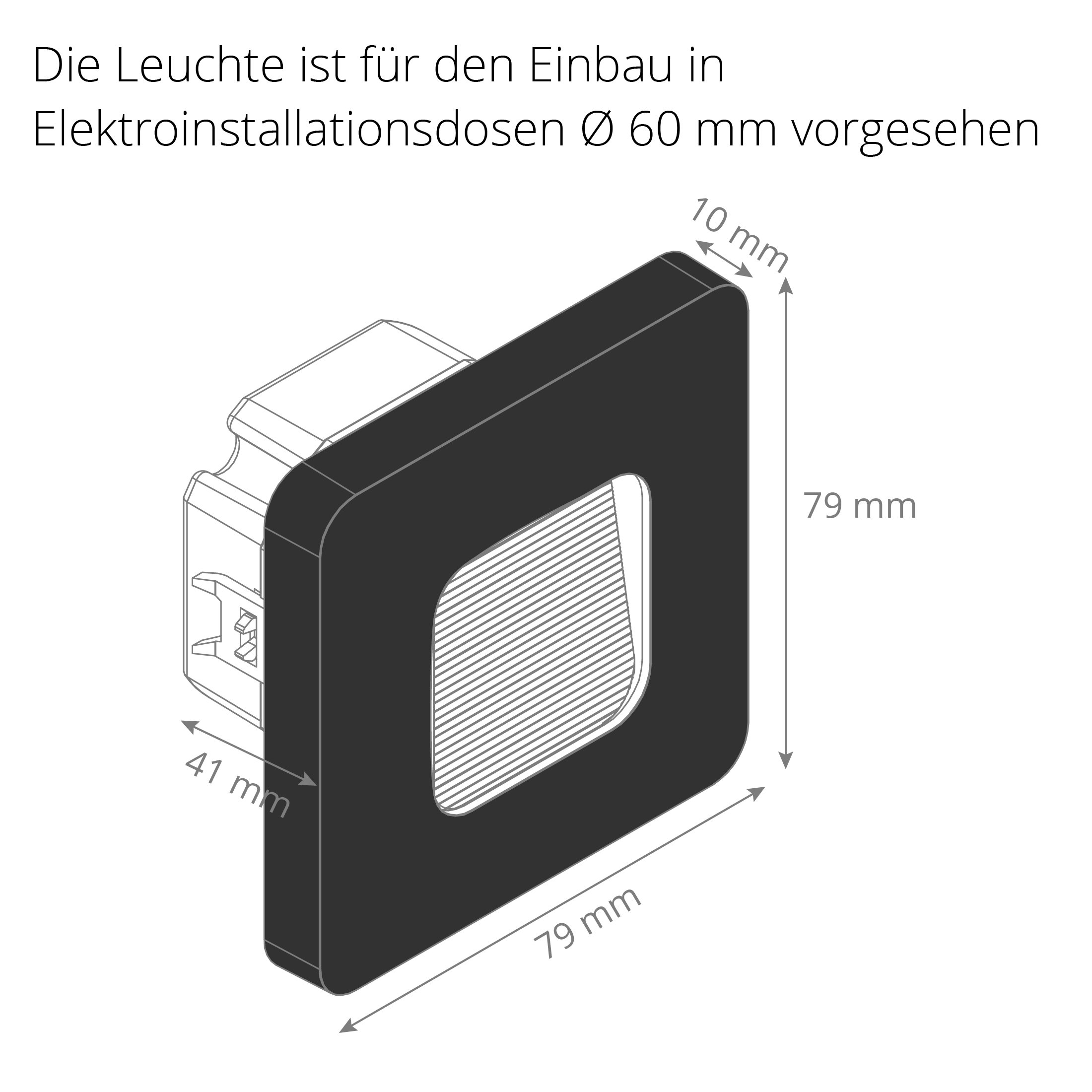 SSC-LUXon - Lampada da parete a LED, 5 pezzi, con alimentatore di rete integrato da 1 W, bianco caldo, per barattoli Ø 60 mm, 5 faretti da parete nero