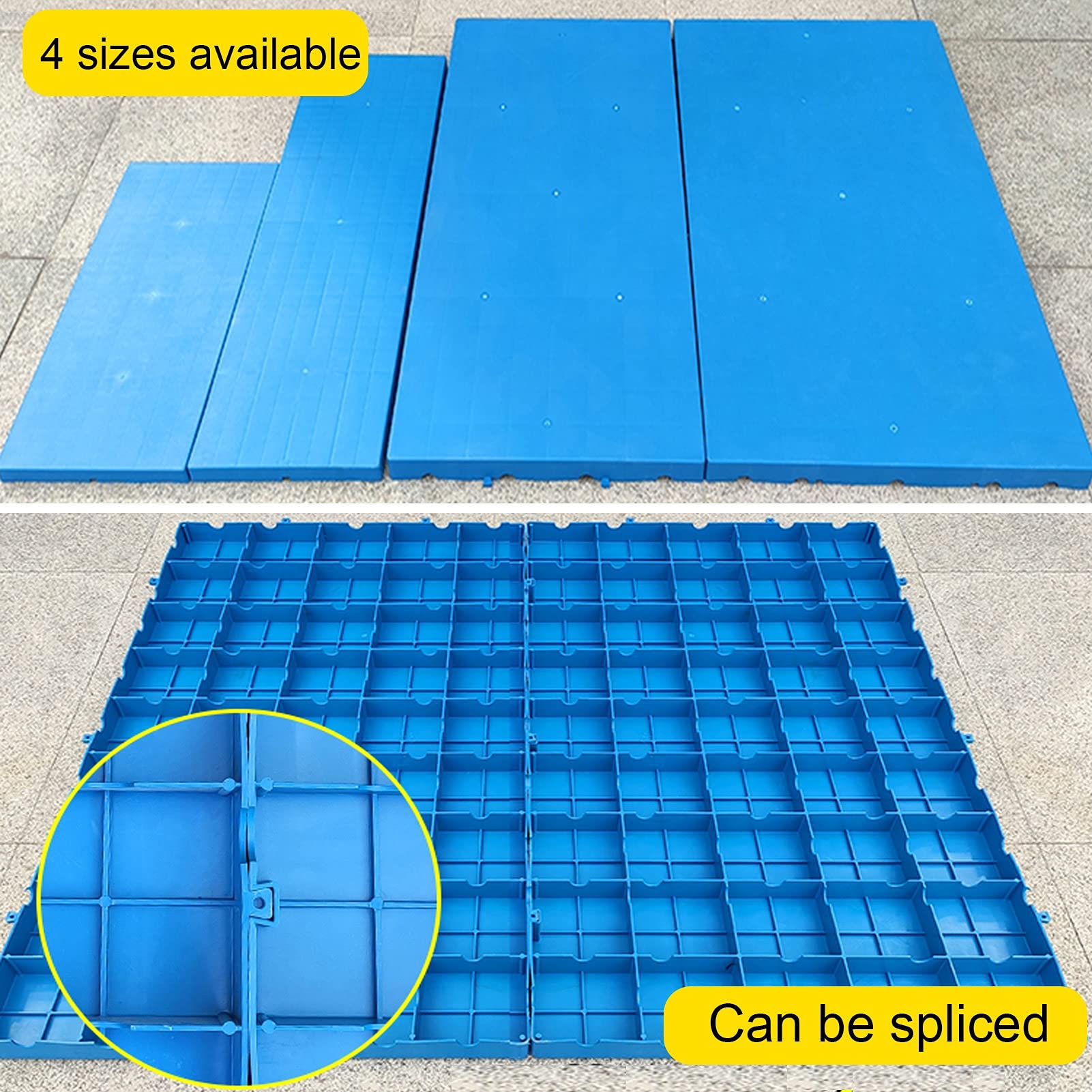 Kanduo Pallet di plastica Pallet in plastica Impermeabili for Lo stoccaggio in Cantina, divisori for Merci a Prova di umidità, Pallet Piatti robusti for supermercati Pallet di Trasporto annidabili