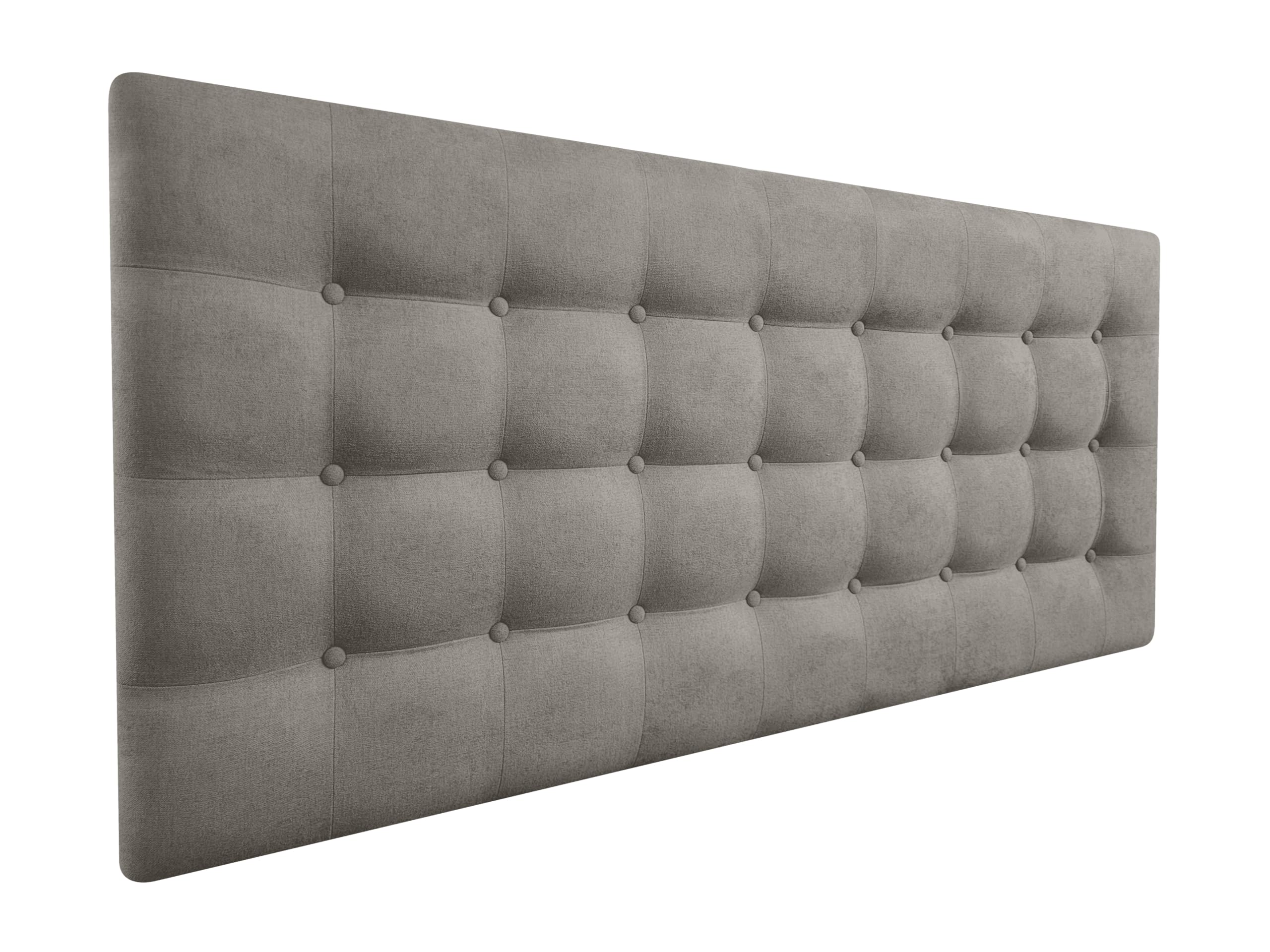 Cabecero de Cama Oslo-Cabezal tapizado Acolchado en Tejido Antimanchas-Cabeceros Matrimonio Premium (Gris, 150 x 70)