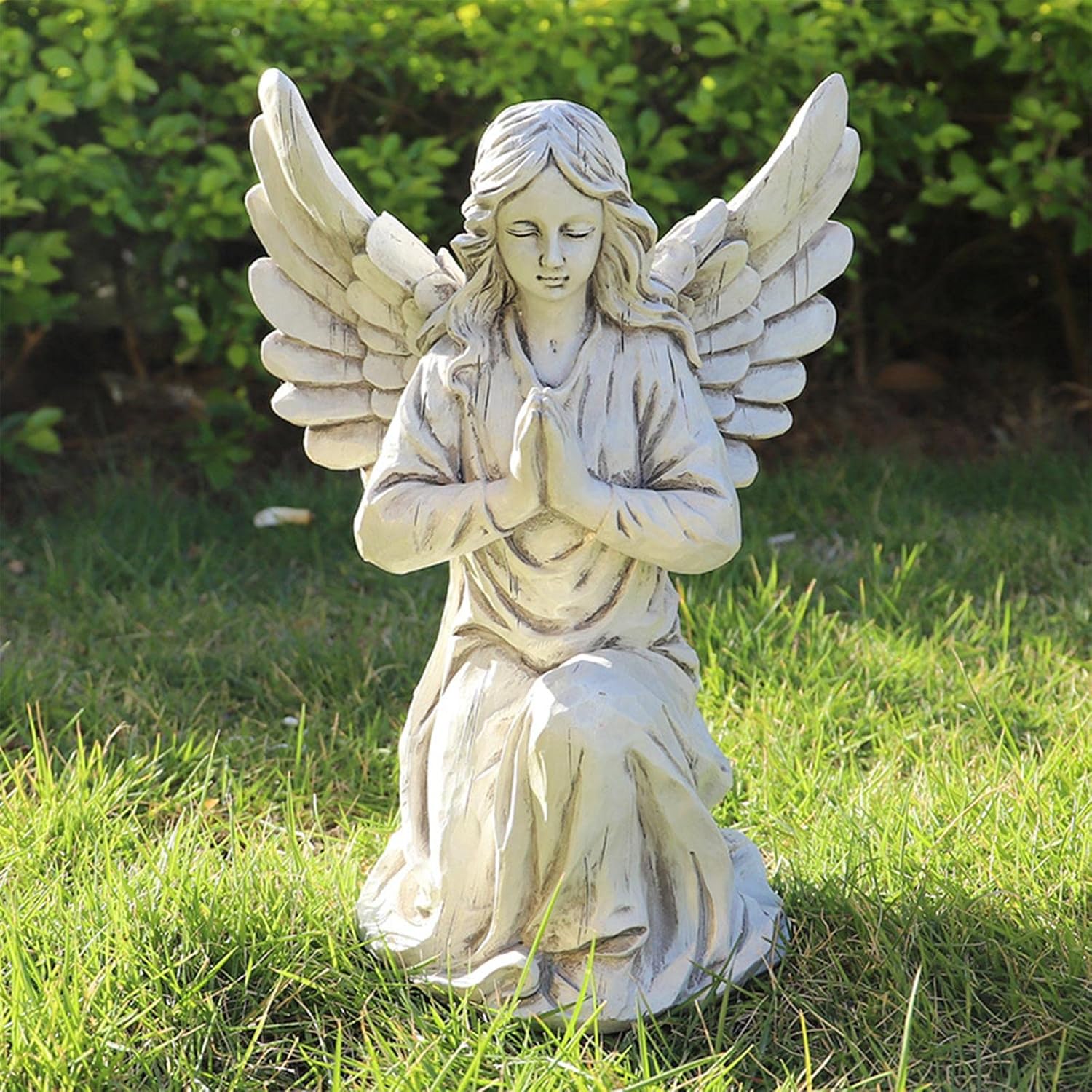 Angel Yard Statue, Waterproof Fairy Decorative Resin Figurines Ornament for Outside Porch