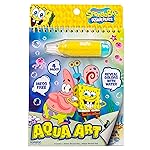 Spongebob Aqua Art, Mess-Free Water Reveal Coloring Book with Pen, No Mess Travel Activity Pad for Kids & Toddlers, Reusable Water Art Set, Preschool On-The-Go Toy, Mess Free Coloring for Toddlers