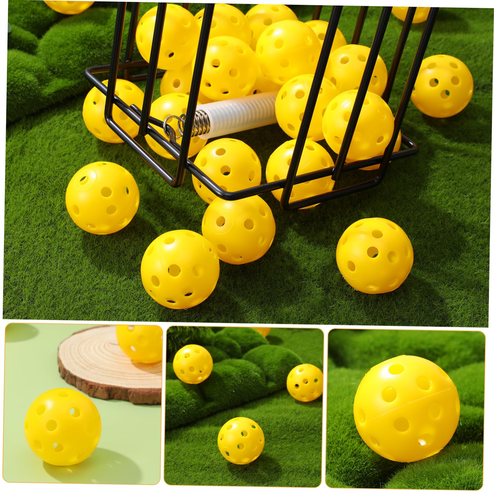 Hemoton 24pcs High Visibility Airflow Golf Practice Balls Durable Plastic Indoor Training Aid for Skill Improvement and Mechanics Refinement