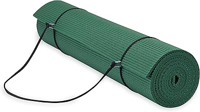 Gaiam Essentials Premium Yoga Mat with Yoga Mat Carrier Sling (72"L x 24"W x 1/4 Inch Thick)