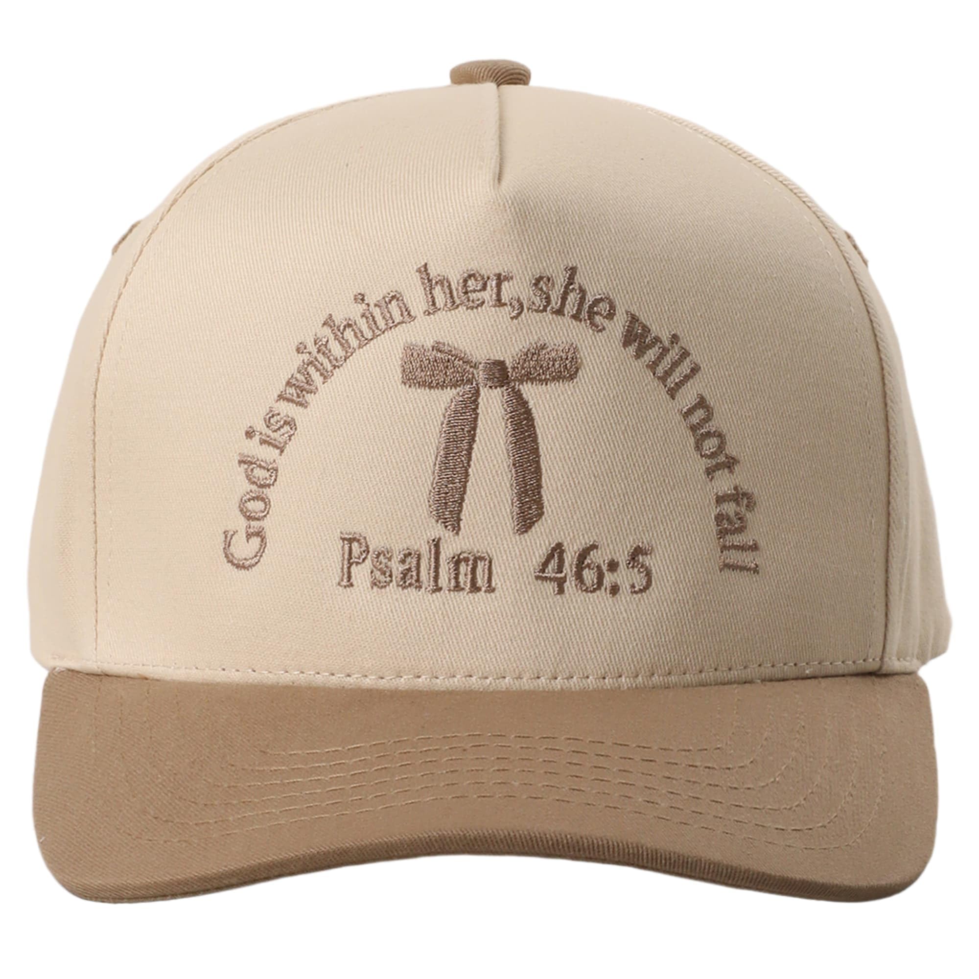 Christian Theme 5 Panel Embroidered Cotton Trucker Hat with Inspirational Faith Sayings for Men and Women