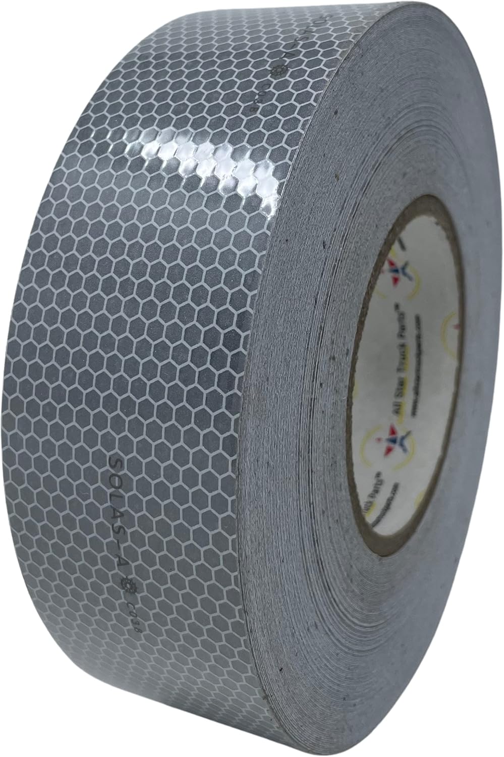 SOLAS Grade Marine Reflective Tape Conspicuity Safety Warning Silvery White Waterproof Ultra Reflective Glass Bead Honeycomb Technology Boats Rafts, Life Jacket, Motorcycles, Trailers (2IN X 30FT)