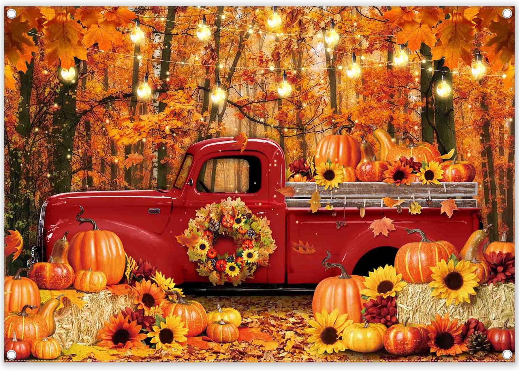 Fall Backdrops For Wall Fall For Jesus Banner Backdrop 7x5FT