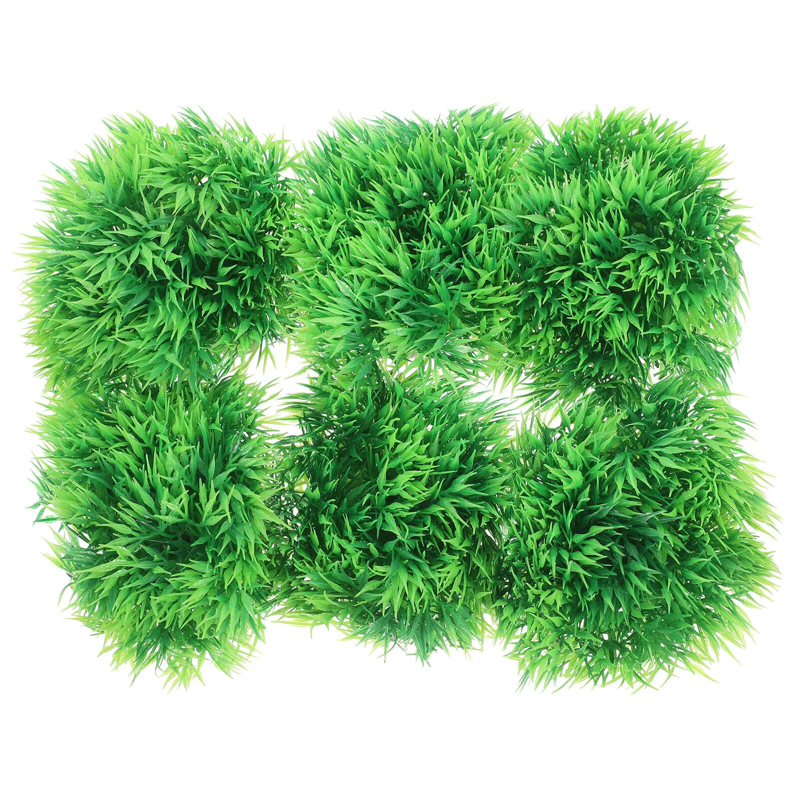 PRETYZOOM 6pcs Lifelike Plastic Aquarium Plants Set Realistic Fake Fish Tank Decor with Betta Fish Hideout Green Terrarium