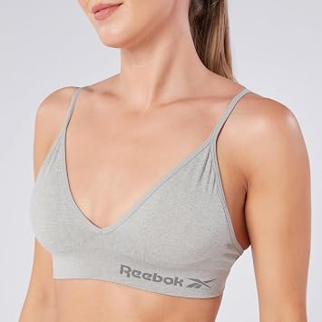 Reebok Justine Women's Crop Top | Bras for Women Made with Stretch Cotton | Cropped Low-Impact Sports Bras Women with Removable Pad in 3 Colours