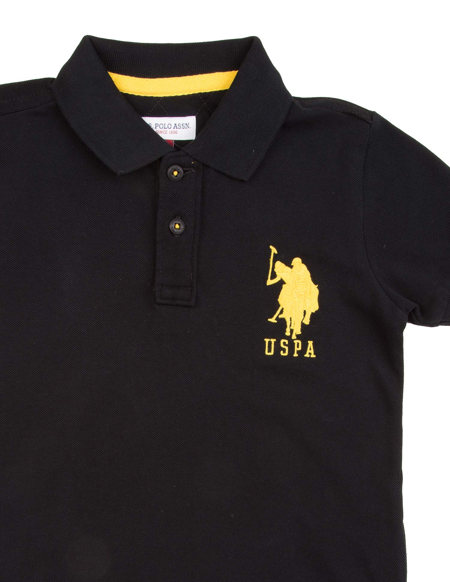 U.S. POLO ASSN. Baby Boy's HS Polo Neck T-Shirts (UKTS6295_Black_24T) - Image 3 thumbnail
