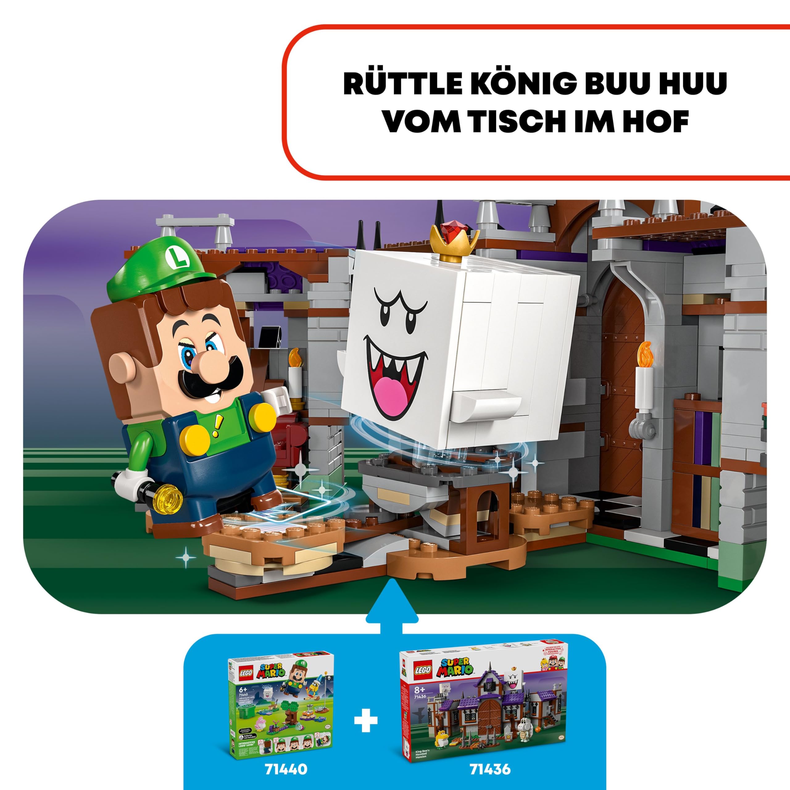 LEGO Super Mario König Buu Huus Spukhaus, Spielzeuggeisterhaus für Kinder, Nintendo Set zum Sammeln, mit Baby Yoshi, Geschenk für Jungen, Mädchen und Gamer ab 8 Jahren 71436