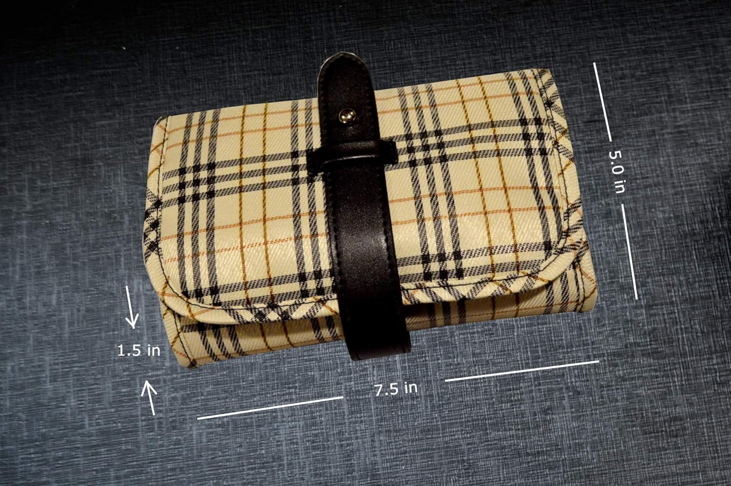 Travel Storage Bag For Apple Watch Band Case Organizer Up To 16-straps For Holding Electronic Cables, Apple Watch, Charger, USB, CD Cards & Accessories (Beige) image 6 of 6 B08H7X4VQV