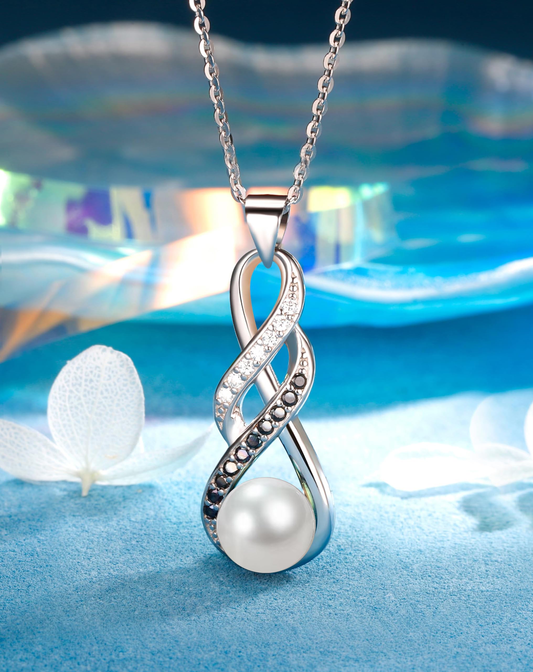 Geschenke für Ehefrau Perlenkette Schmuck Weihnachten Geschenk Muttertags Mama Geschenk Valentinstag Jubiläum Hochzeit Geburtstag Frau Freundin