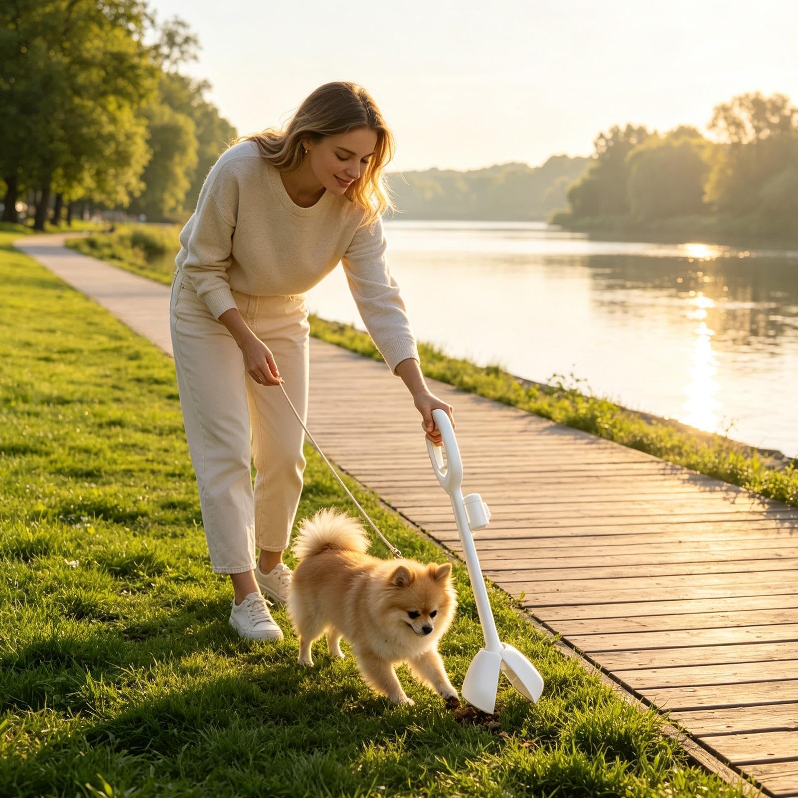 Ramassoir À Crottes Canin Manche Long Ergonomique Antidérapant Mâchoire | Ramasse-Crottes Chien Collecteur De Déchets pour Promenade Camping Pique-nique Plage Jardin Pelouse Parc