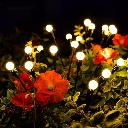 Miniatura 6 de Luces solares de jardín  Nueva luz solar oscilante luces solares para exteriores luces solares de luciérnaga al aire libre impermeables luces