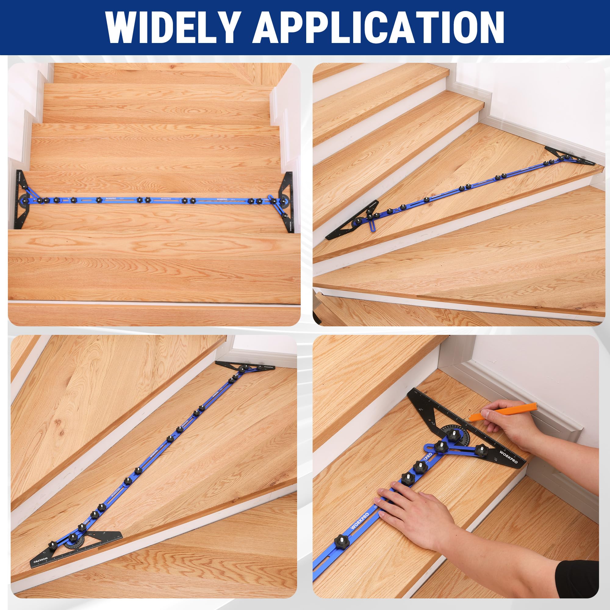 WORKPRO Stair Tread Template - Precise Fitting -7