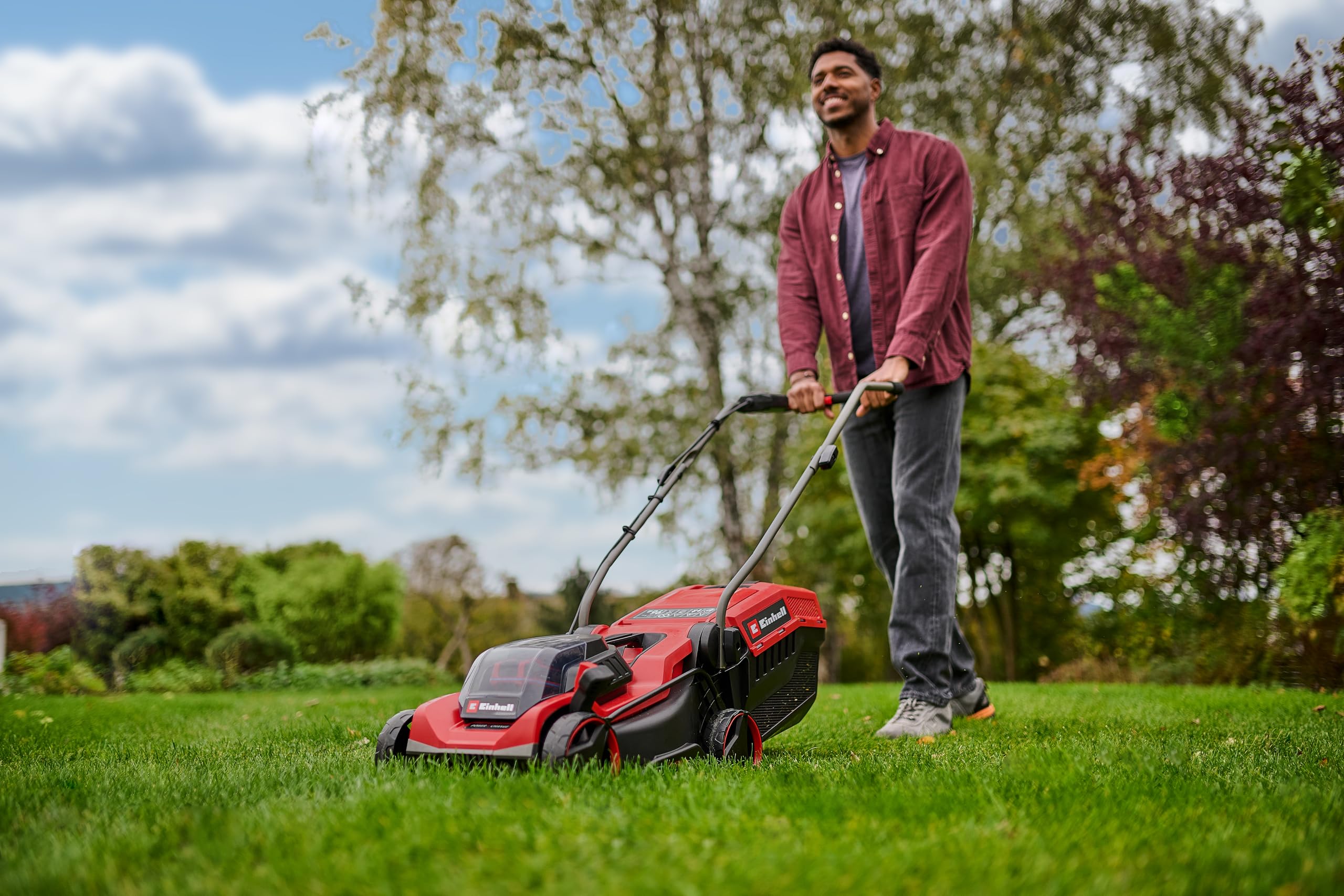 Tosaerba Einhell GE-CM 18/32 S Li BL Kit Power X-Change (18 V, larghezza di taglio 32 cm, fino a 270 m², Brushless, cesto da 27 litri, taglio sui bordi, senza batteria)