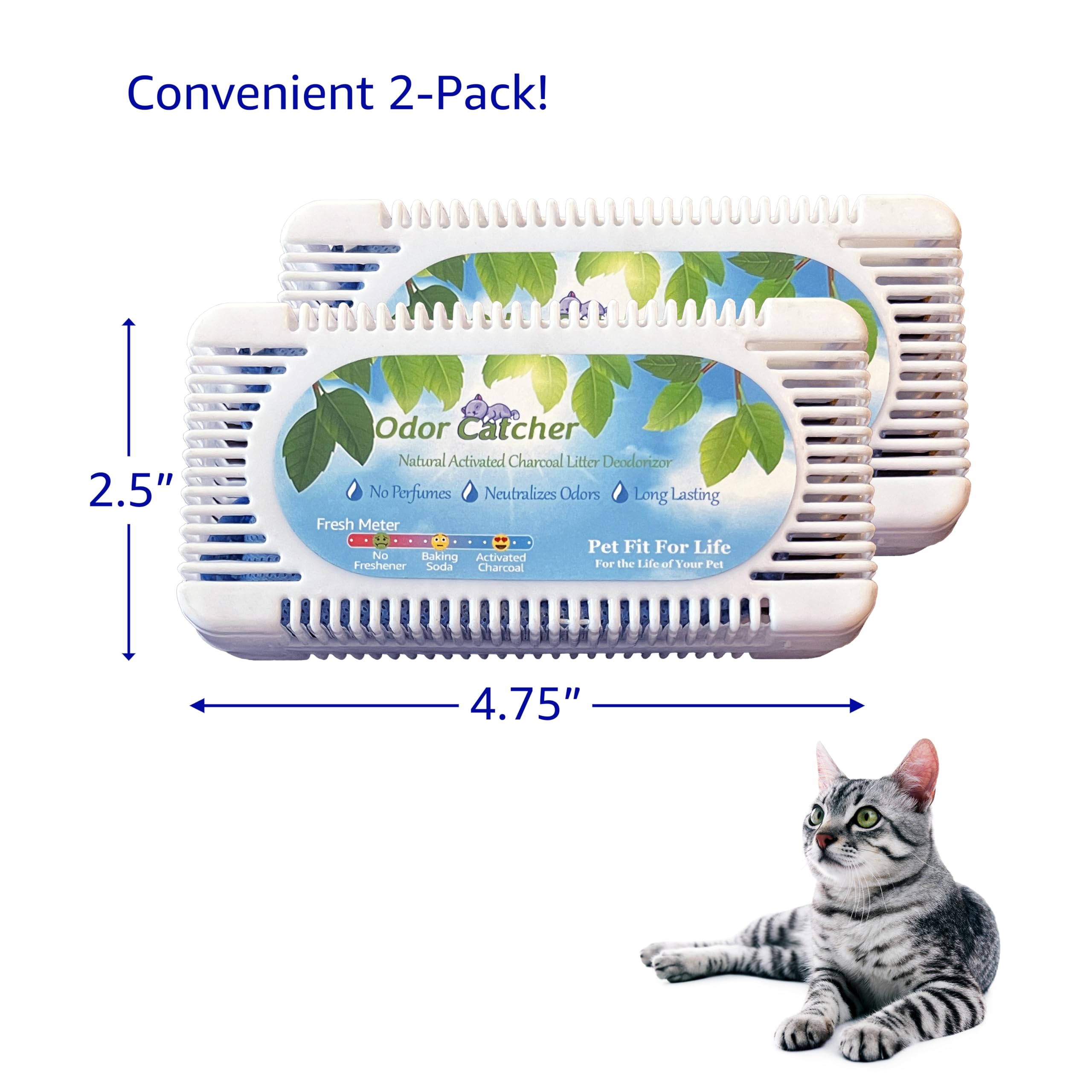 Pet Fit For Life Litter Box Odor Absorber - Activated Charcoal Pods for Litter Box Odor Eliminator, Unscented Freshener & Deodorizer for Long-Lasting Freshness & Effortless Approach - 2 Pack - image 4