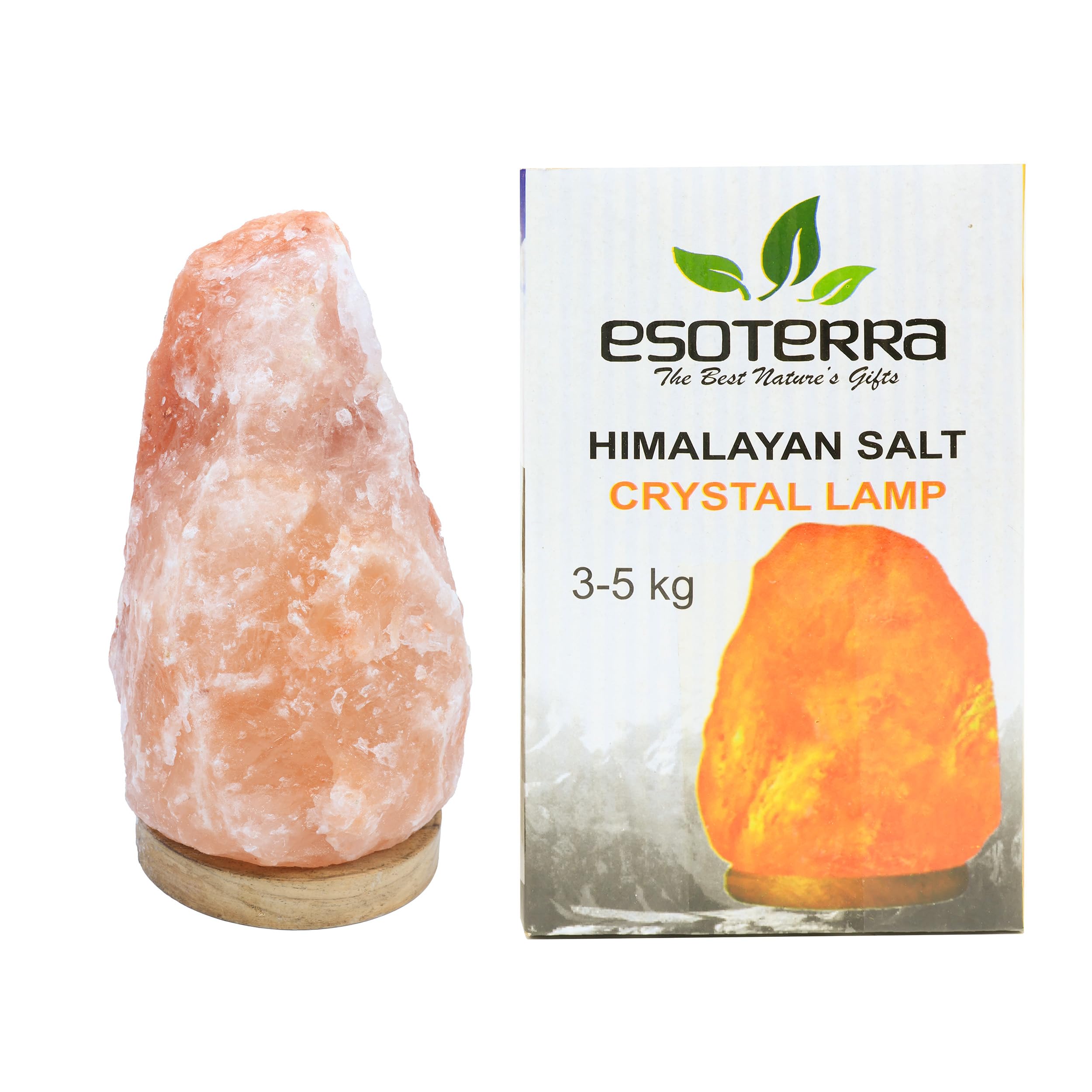 ESOTERRA Lampe de sel Sel naturel d'Himalaya - kit électrique CE inclus (3-5Kg)