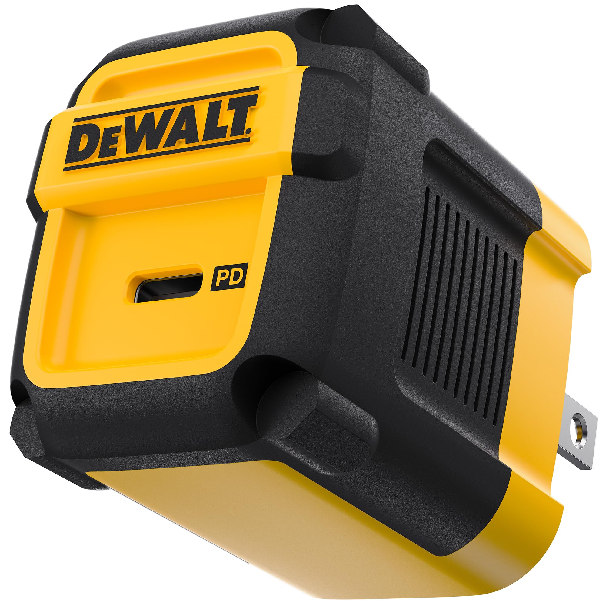 DEWALT 30W PD USB Wall Charger, Worksite USB-C Charger, Type C Fast Charger, Foldable Plug, Compatible with iPhone 16 15 14 13 12 Pro Max iPad Pro