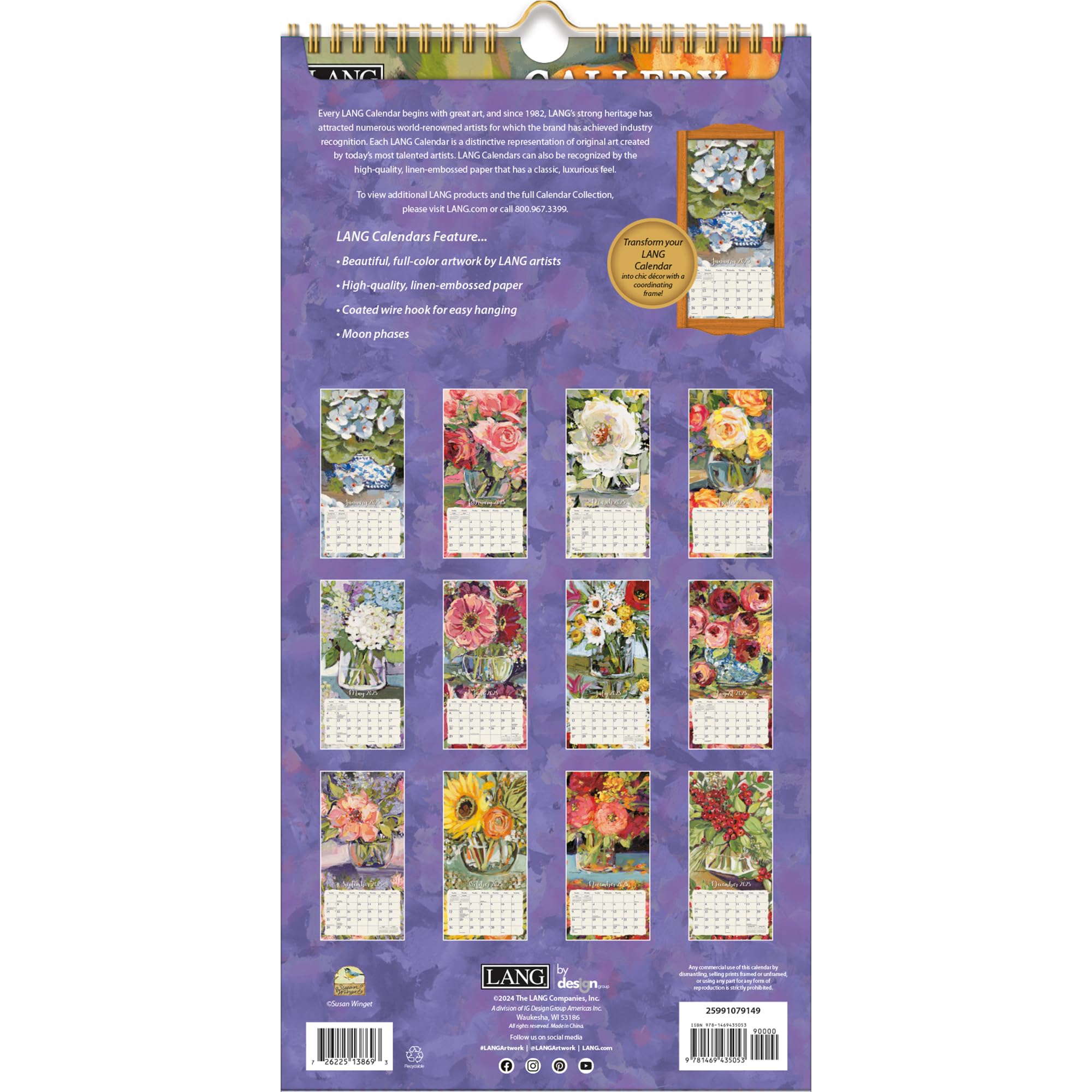 Floral 2023 Year Calendar Poster - Free PDF Download - View #5