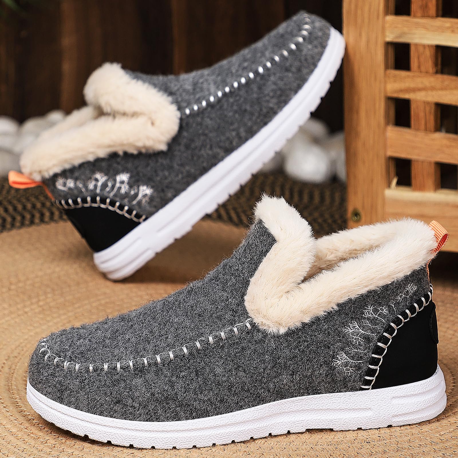 2025 New Women's Winter Plush Lined Flat Shoes Comfy Orthopedic Arch Support Outdoor Walking Shoes Classic Non-Slip Ankle Snow Boots