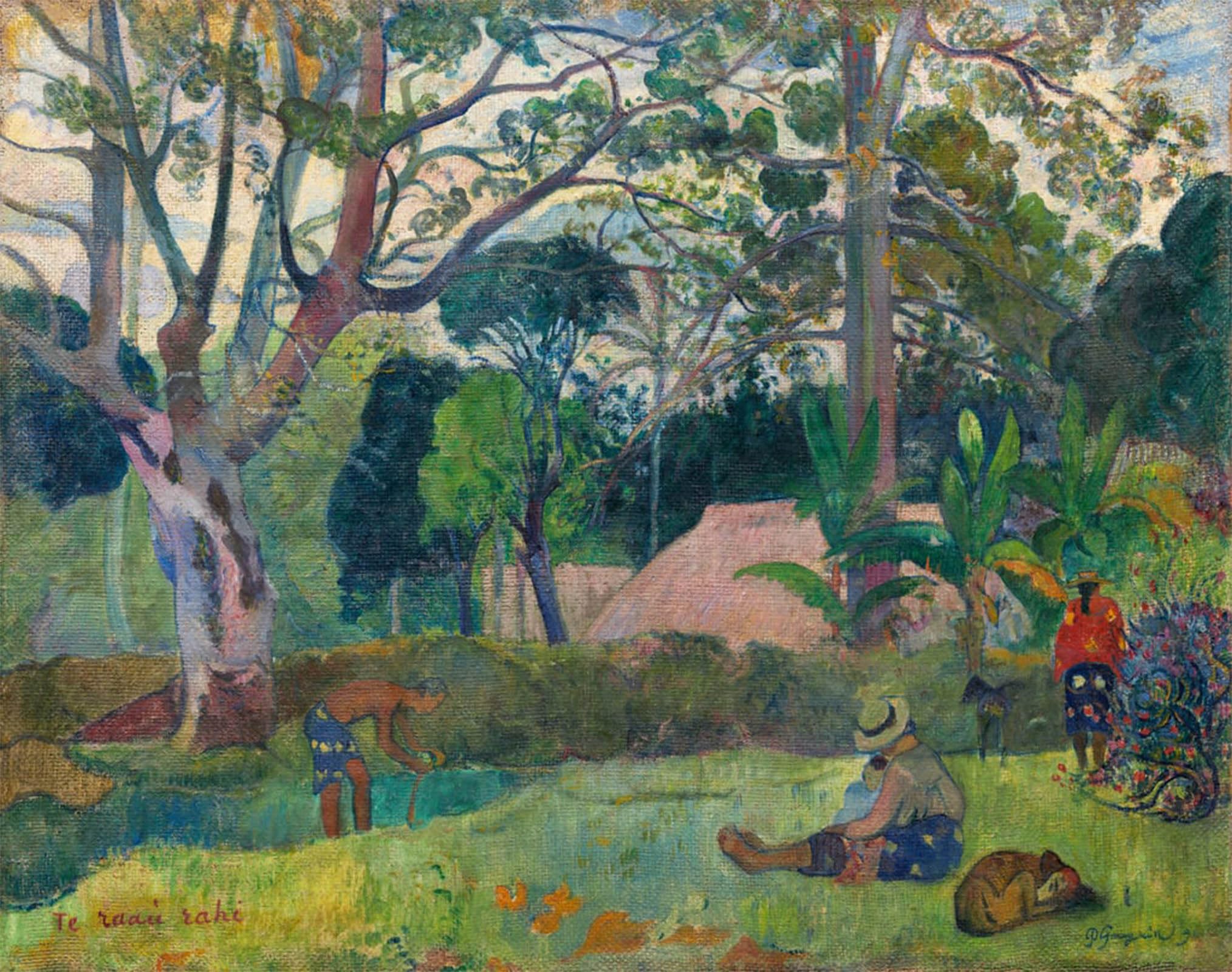 ARTXLXXBN Famous Print Painting Colorful Art Print the Big Tree by Paul Gauguin Canvas Art Decorations for Home Decor 60x90cm