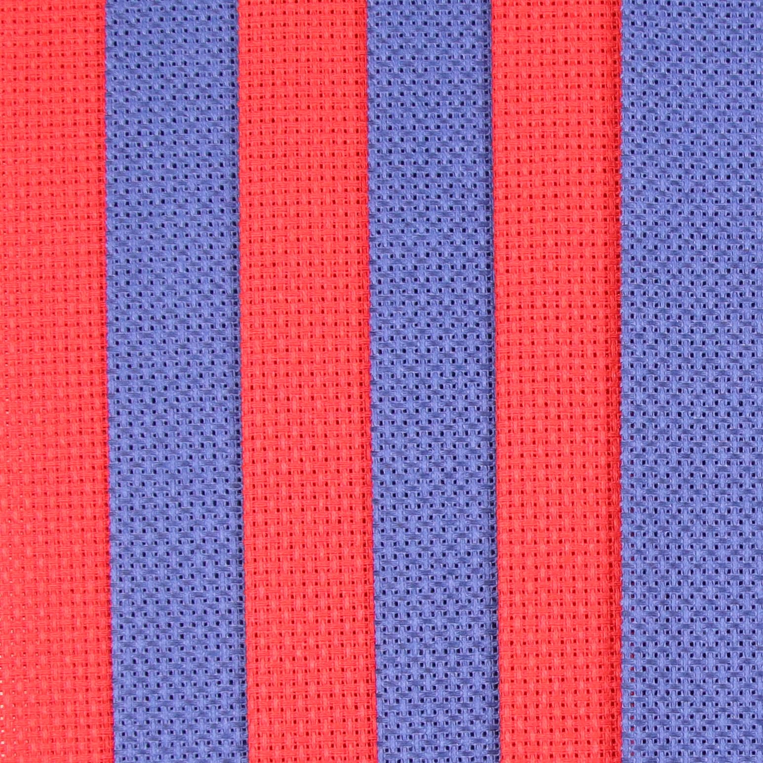 KCS 4/6 pc of 12" x 18"(30cmx45cm) 16CT Counted Cotton Aida Cloth Cross Stitch Fabric (Red+Royal Blue, 6 pc)