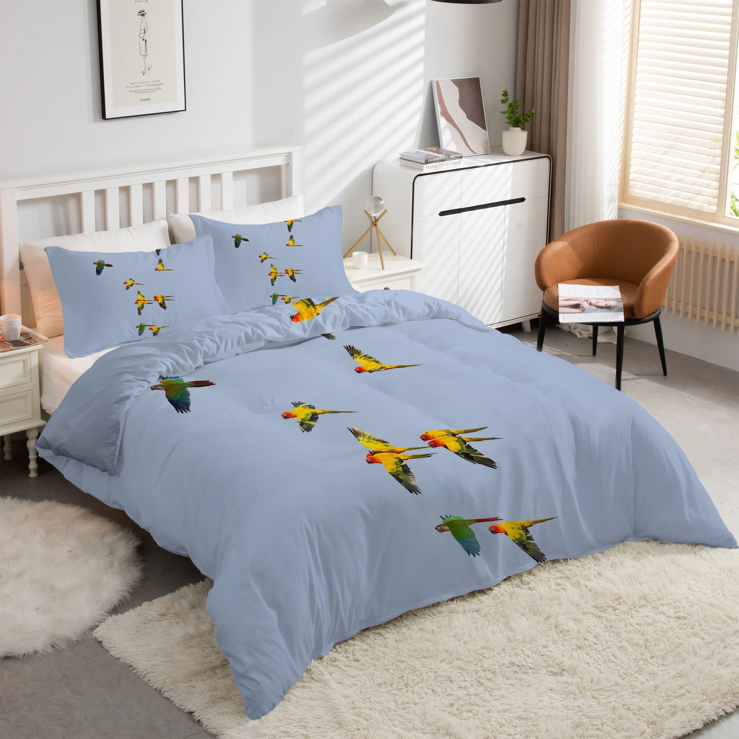 Housse de couette 220x240 fermeture éclair microfibre douce animaux kK947