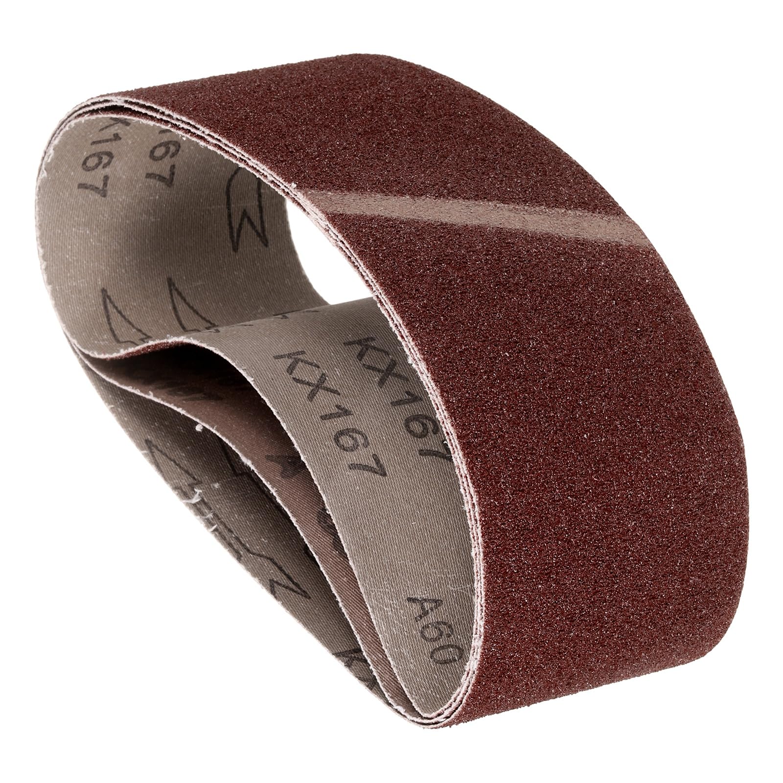 Kozelo 2 Pcs Sanding Belts 76mm x 533mm 60 Grit Aluminum Oxide Abrasive Sandpaper for Belt Sander Metal Grinding Wood Working Weld Rust Removal