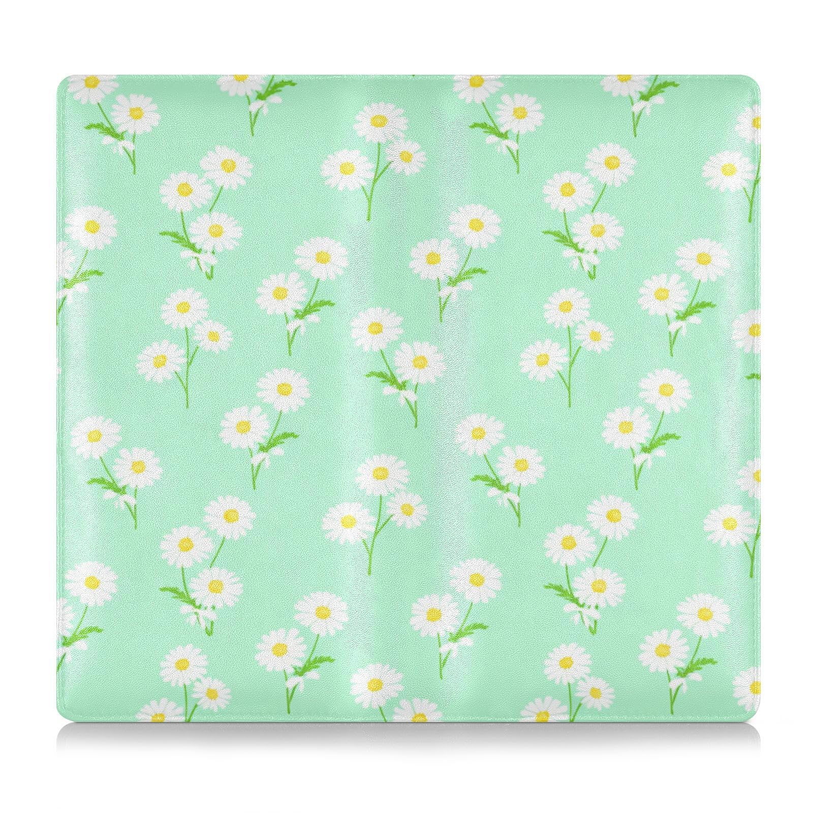 BURSTDDY Daisy Leather Car Registration and Insurance Holder,Registration and Insurance Card Holder Glove Box Car Organizer Car Document Holder for Cards, Driver License