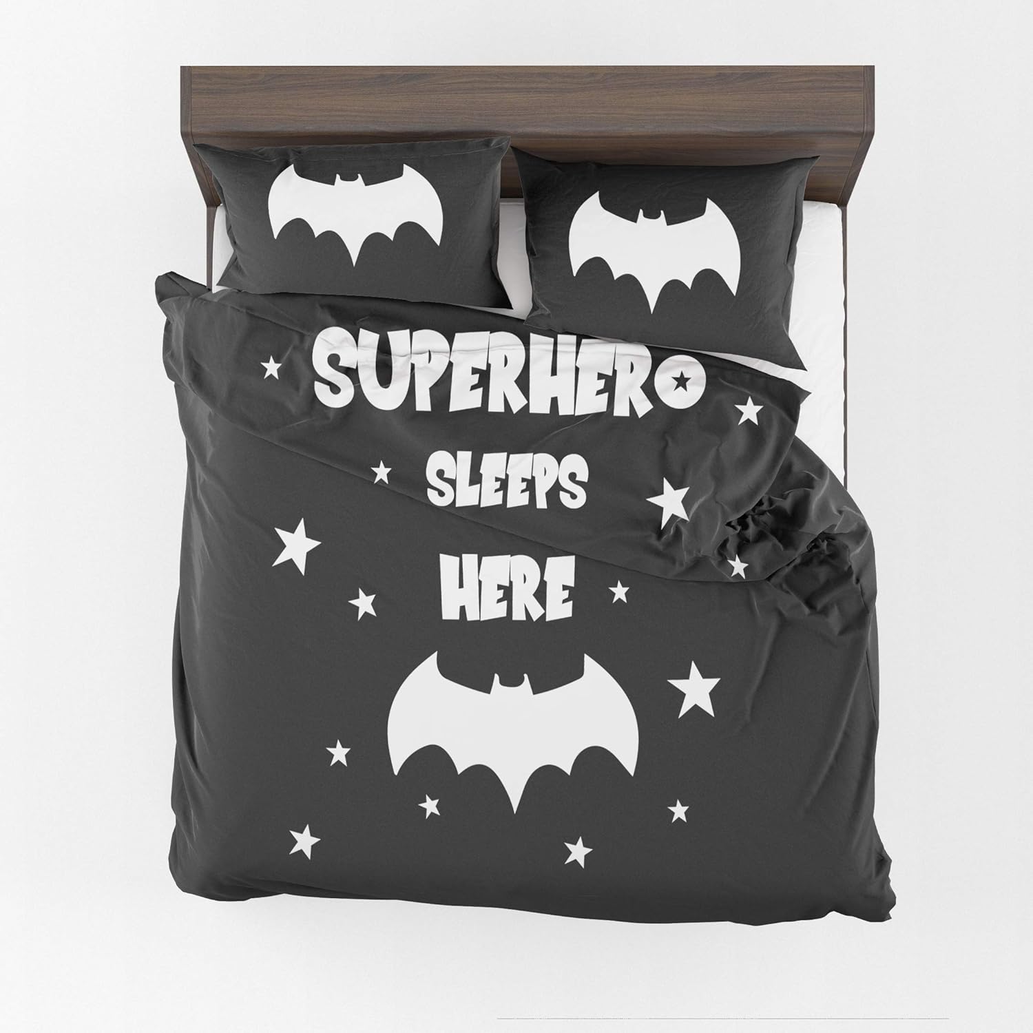 Superhero Sleeps here Duvet Cover Boys Bedding Kids Bedding Superhero Duvet Kids Duvet Cover Boys Duvet (Queen Duvet Cover OnlyQueen Duvet Cover Only)
