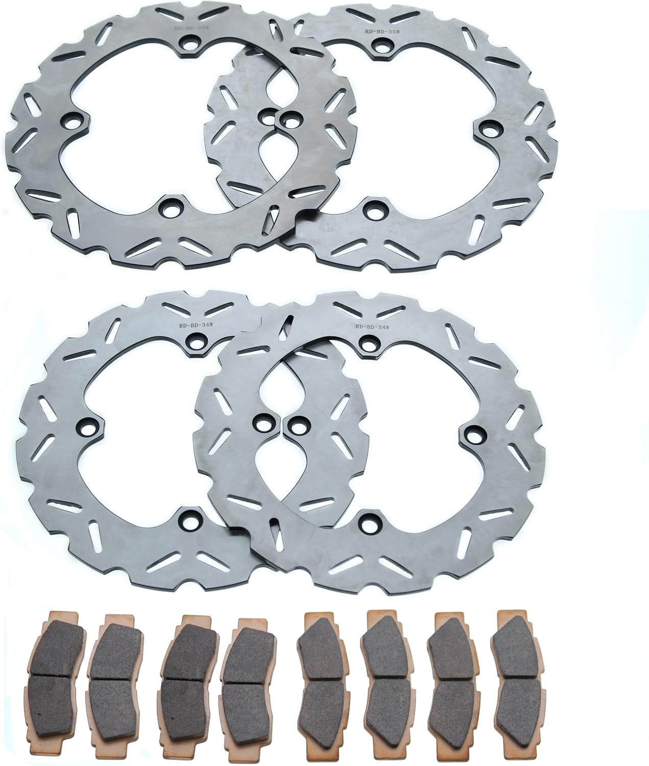 Brake Rotor and Pads fit Yamaha Wolverine RMAX2 YXE10 2021-2024 Front and Rear
