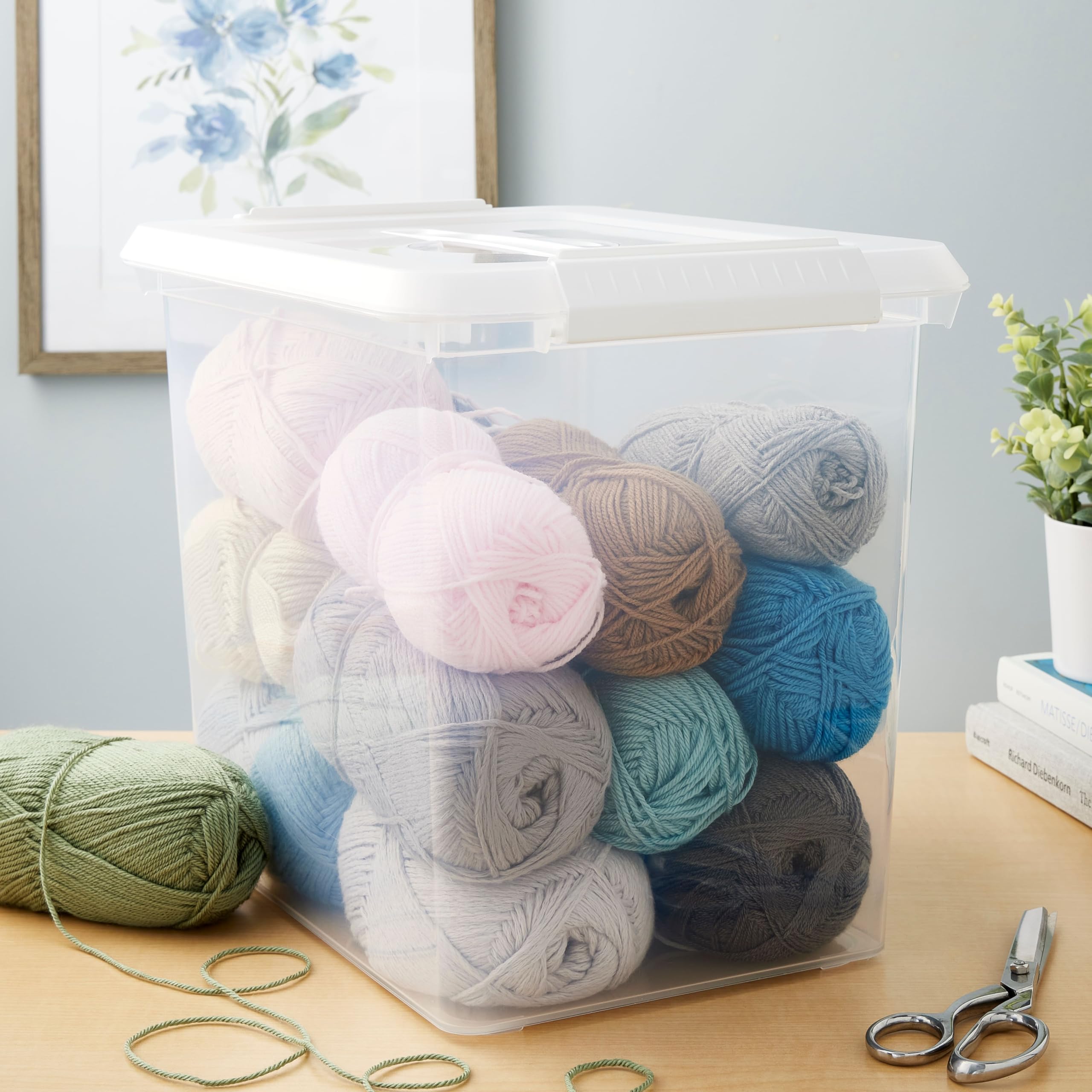 Amazon.com: Simply Tidy 26qt. Clear Storage Bin with Lid – Plastic