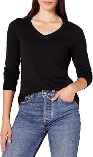 Women's Regular-Fit Lightweight V-Neck Long-Sleeve Jumper (Available in Plus Size)