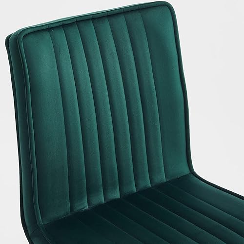 Miniatura 3 de TUKAILAi Juego de 4 sillas de comedor de terciopelo, sillas de cocina tapizadas con respaldo y patas de metal fuertes, silla de ocio para sala de