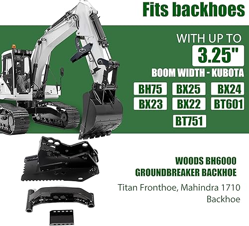 Miniatura 2 de ECOTRIC Accesorio universal para excavadora de pulgar para retroexcavadora de 3.25 pulgadas de ancho compatible con tractor Kubota Woods Mahindra