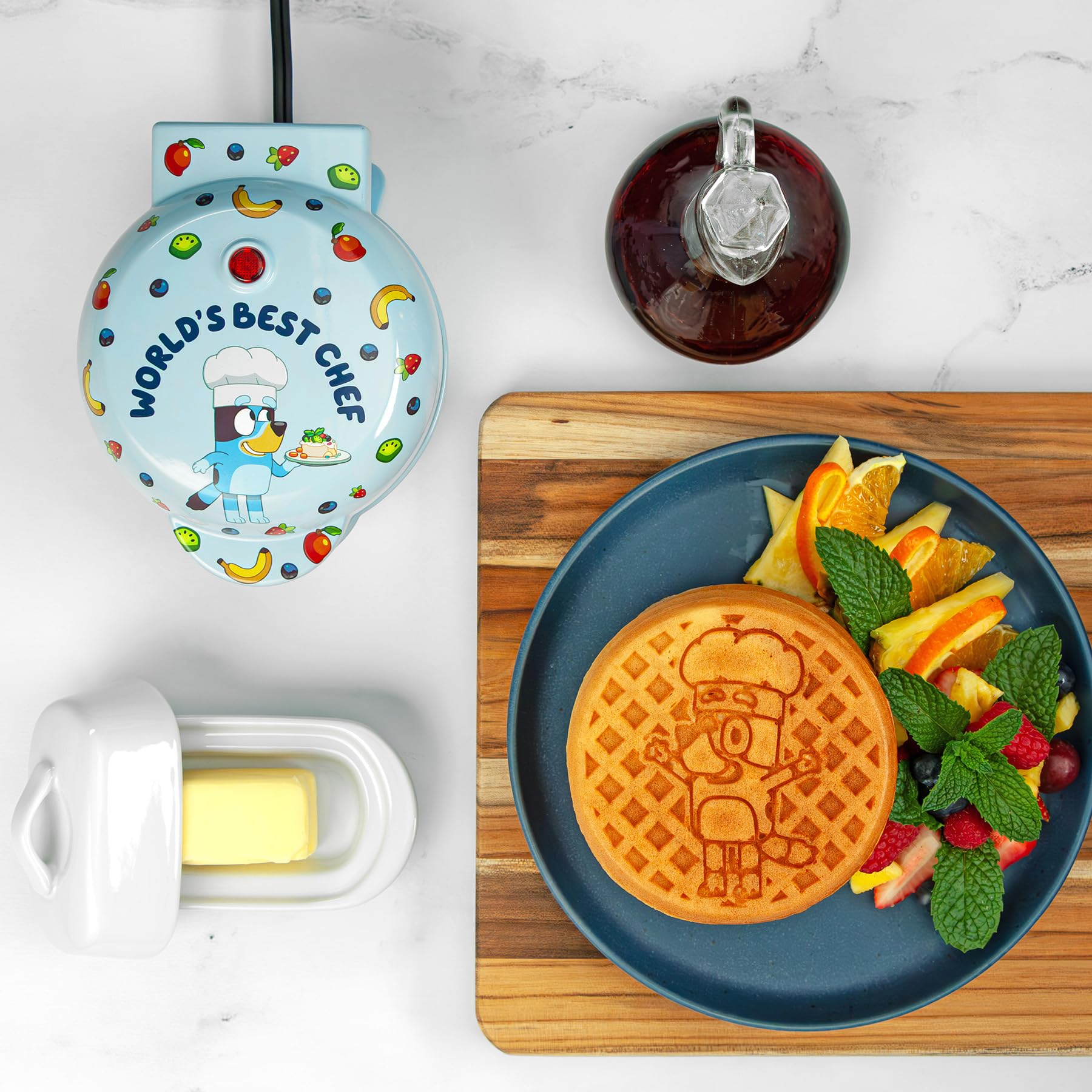 Amazon.com: Uncanny Brands Bluey Mini Waffle Maker – Fun Character Waffles – Easy to Use and Clean: Home & Kitchen