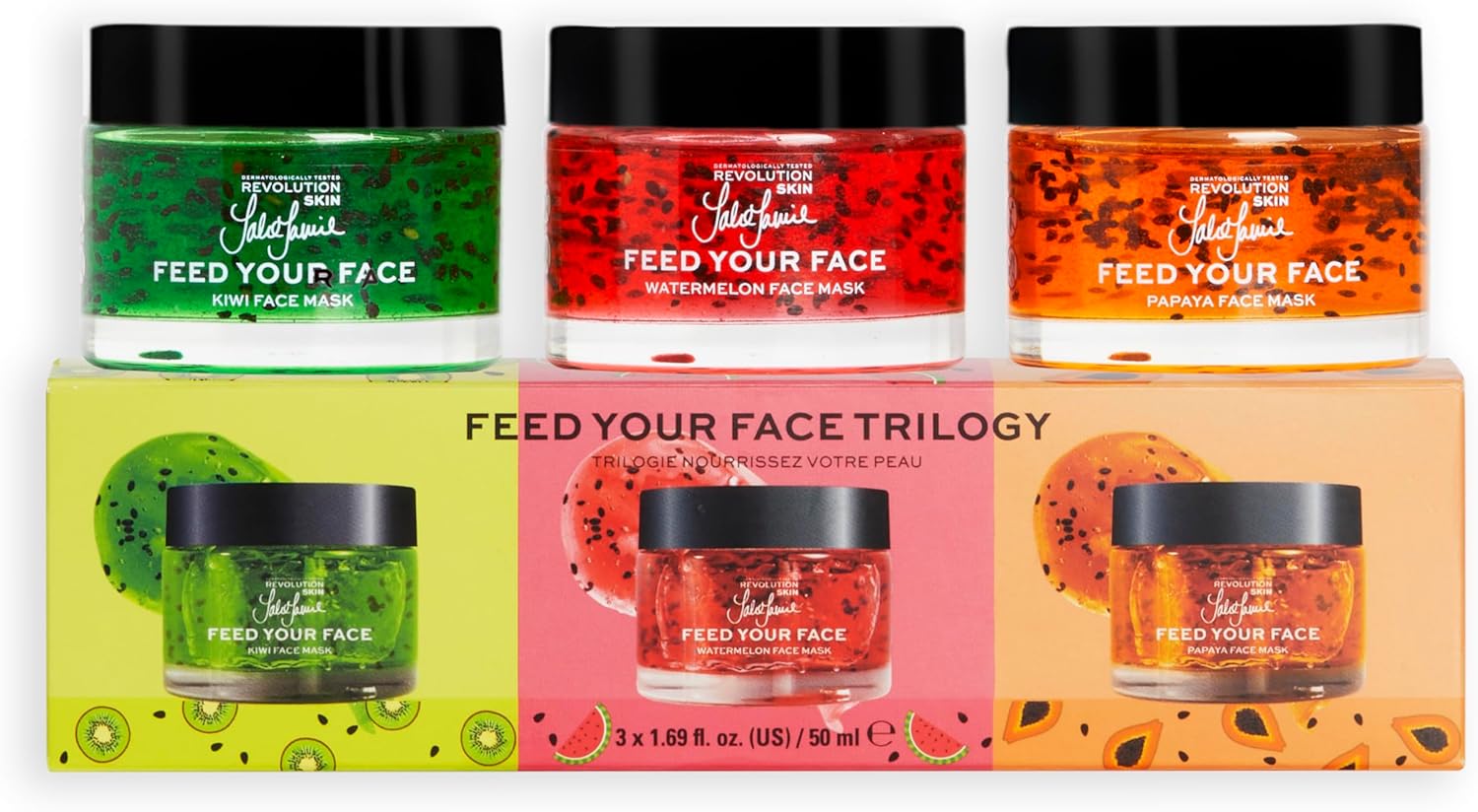 Revolution Skincare X Jake Jamie Fruity Mask Trio, Watermelon, Kiwi