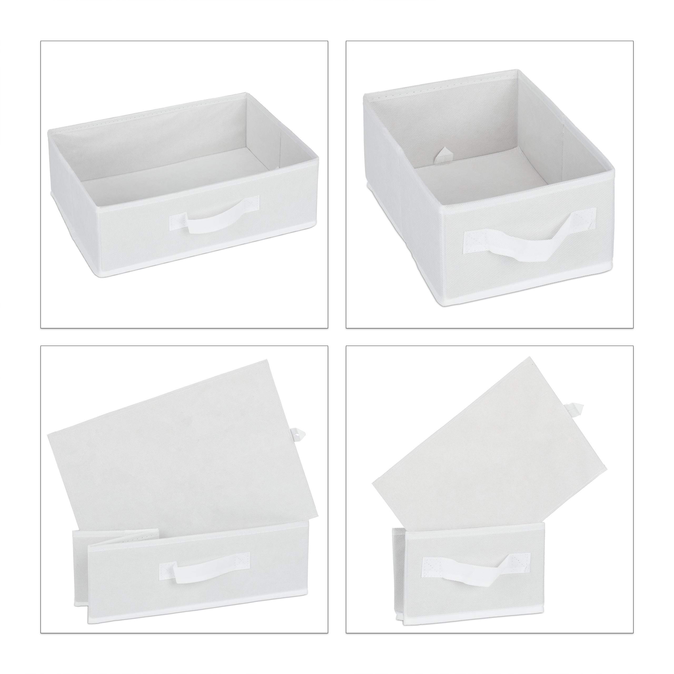 Étagère Enfants Relaxdays Avec 8 Boîtes - Blanc, 94,5 X 138,5 X 29,5 Cm - Rangement Jouets Et Livres