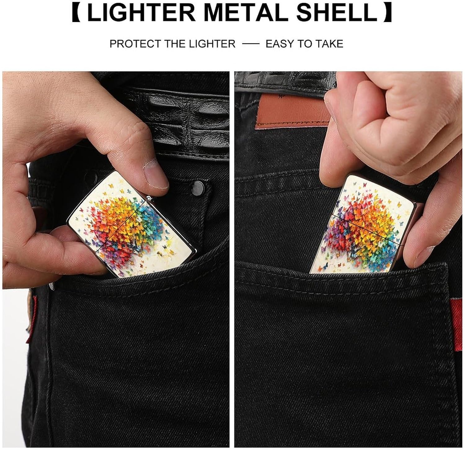 Colorful Butterfly Lighter Case Cover Lighter Shell