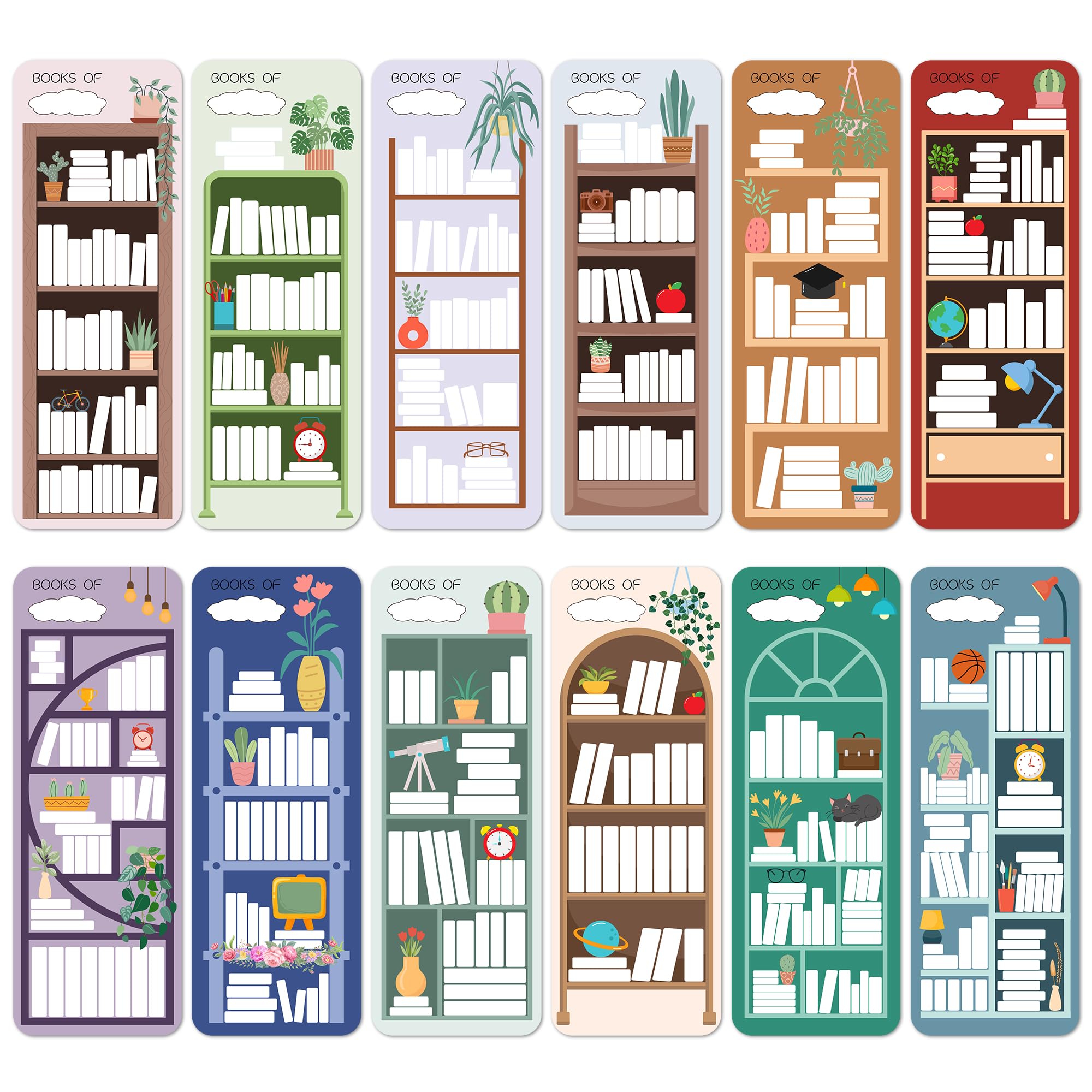 60Pcs Book Tracker Bookmarks Double-Sided Reading Page Markers Book Markers for Reading, Reading List Bookmark for Teacher Students Bookish Friends All Age