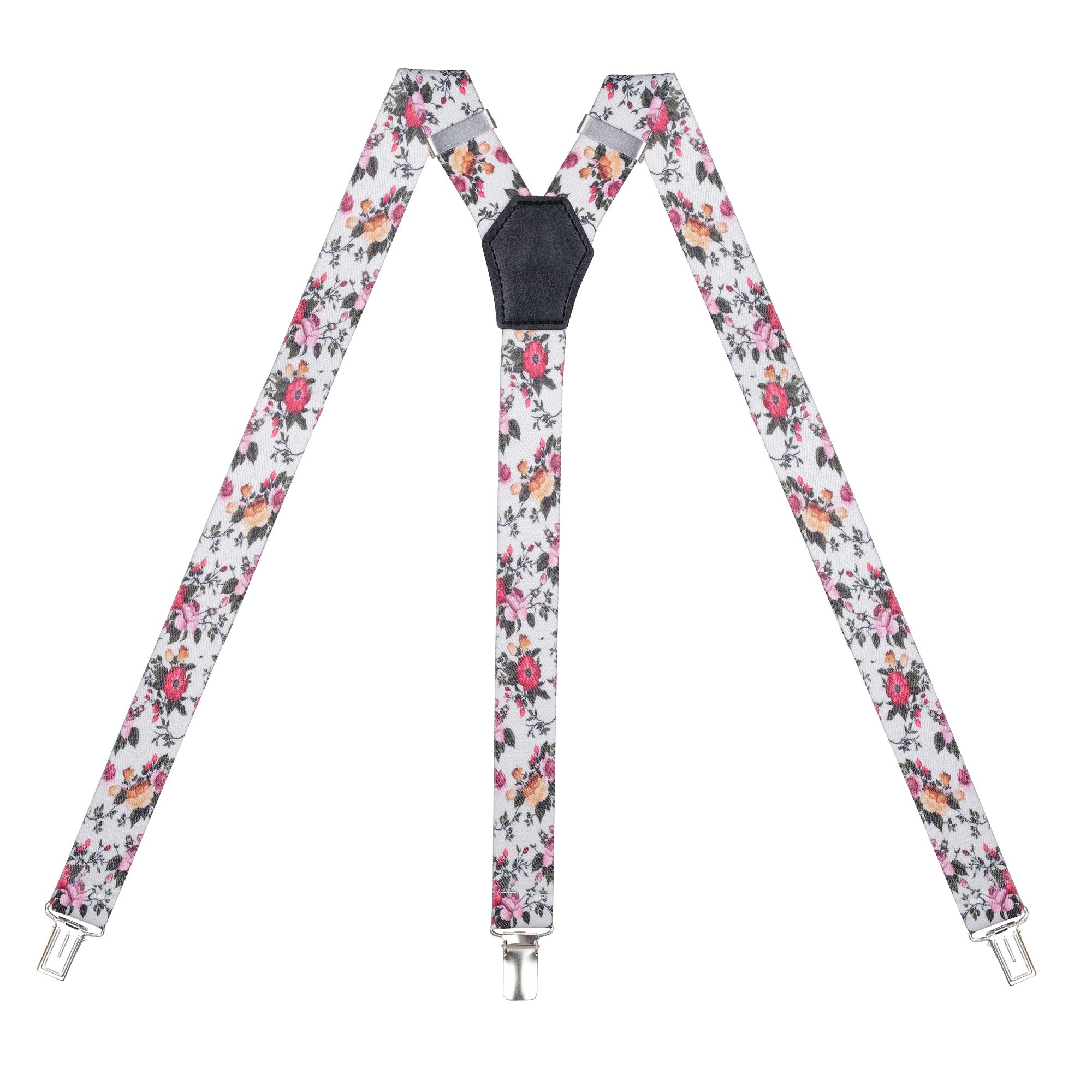 Womens Suspenders – Y Back Style – 1" Width - Comfortably Adjustable Elastic Straps and Metal Clips
